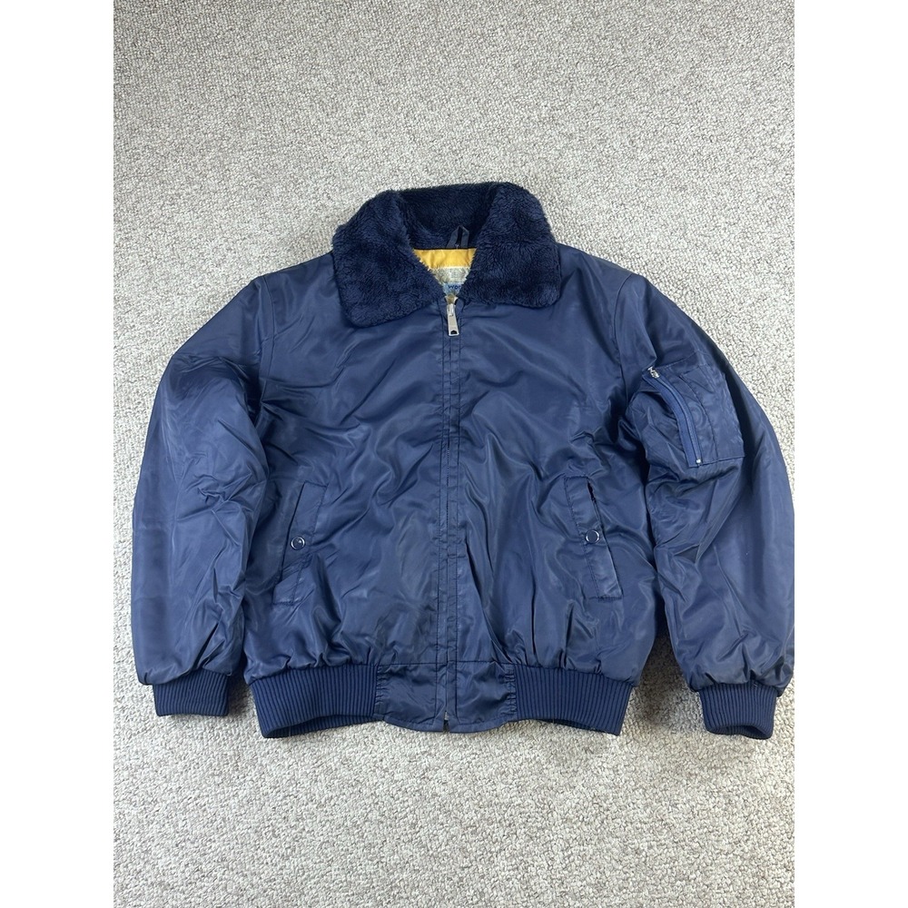 Vintage 70's Sears Work Leisure Full Zip Men's Bomber Jacket Size Large (42-44)